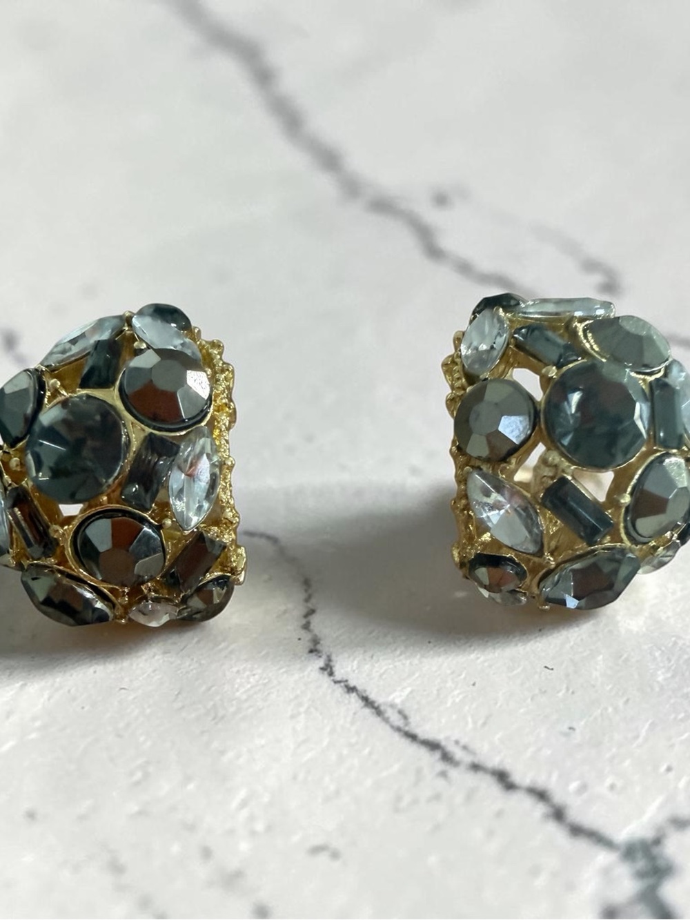 Gold-Tone Crystal Earrings